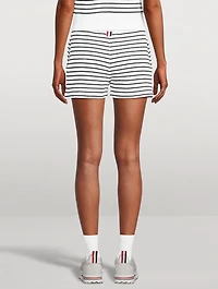Textured Cotton Shorts