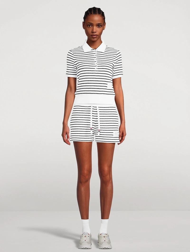 Textured Cotton Shorts