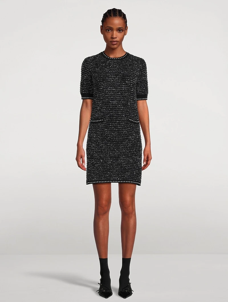 Eyelash Tweed Jacquard Dress