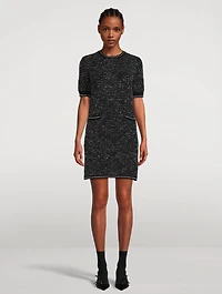 Eyelash Tweed Jacquard Dress