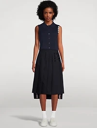 Cropped Sleeveless Cardigan