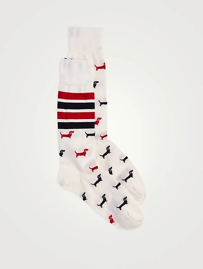 Hector Intarsia Mid-Calf Socks