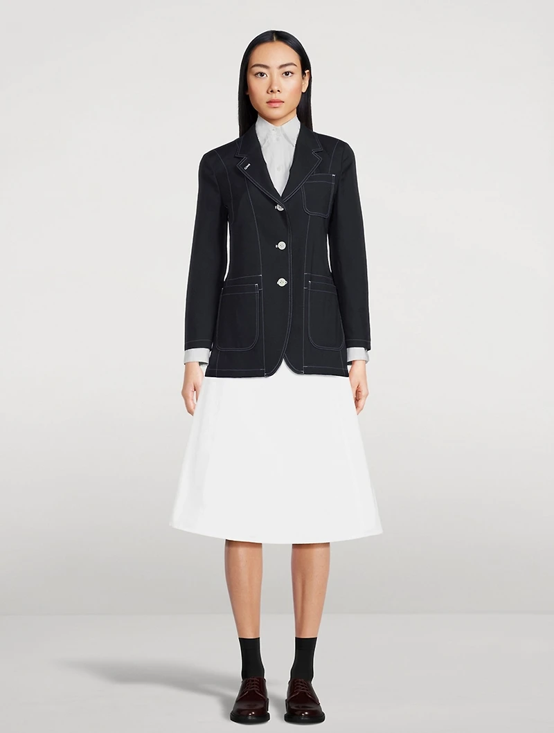 Typewriter Cloth Midi Skirt