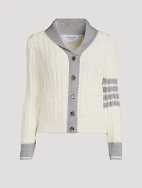 Cable-Knit Wool Cardigan