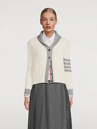 Cable-Knit Wool Cardigan