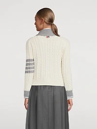 Cable-Knit Wool Cardigan