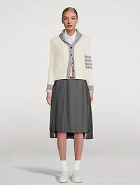 Cable-Knit Wool Cardigan