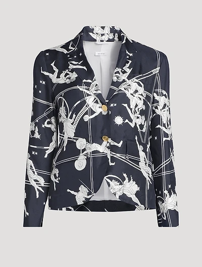 Silk Jacket Olympic Constellation Print