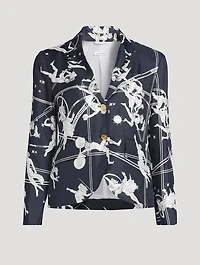 Silk Jacket Olympic Constellation Print