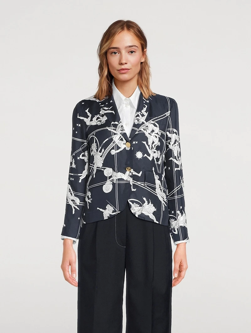 Silk Jacket Olympic Constellation Print