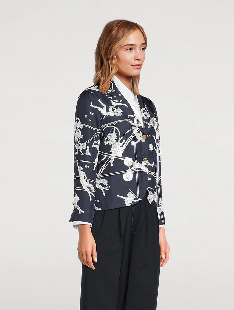 Silk Jacket Olympic Constellation Print