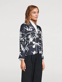 Silk Jacket Olympic Constellation Print