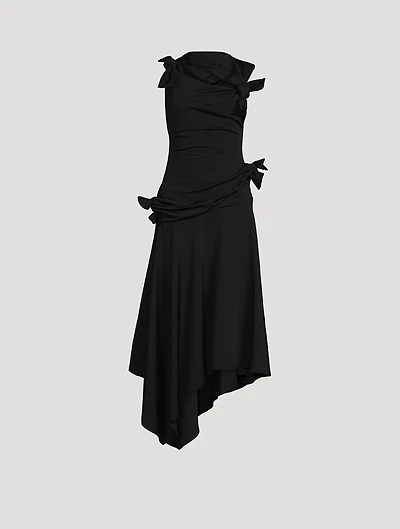 Asymmetric Cut-Out Midi Dress