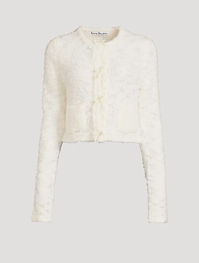 Bow-Trimmed Cardigan