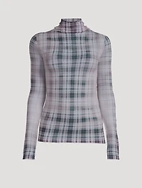 Seamless Turtleneck Plaid Print