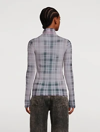 Seamless Turtleneck Plaid Print
