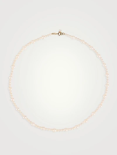 14K Gold Pearl Strand Necklace