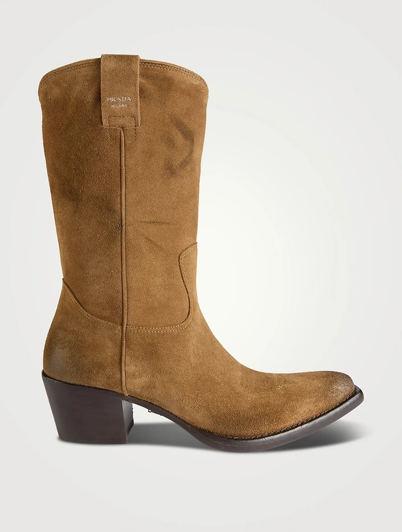 Suede Western Boots