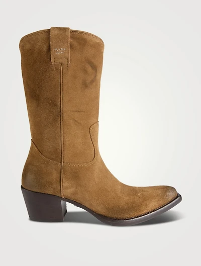 Suede Western Boots