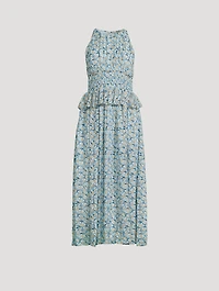 Adeline Printed Silk Midi Dress