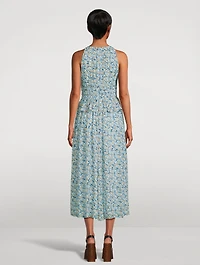 Adeline Printed Silk Midi Dress