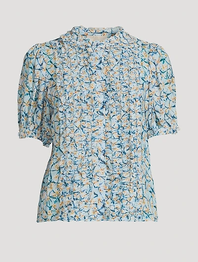 Adira Silk Georgette Blouse Floral Print
