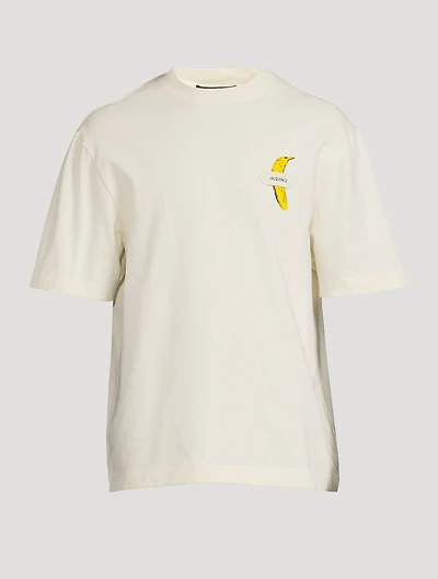 Le T-Shirt With Grosgrain Logo And Banana Patch