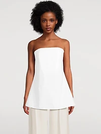 Poplin Strapless Top