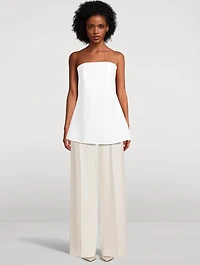 Poplin Strapless Top