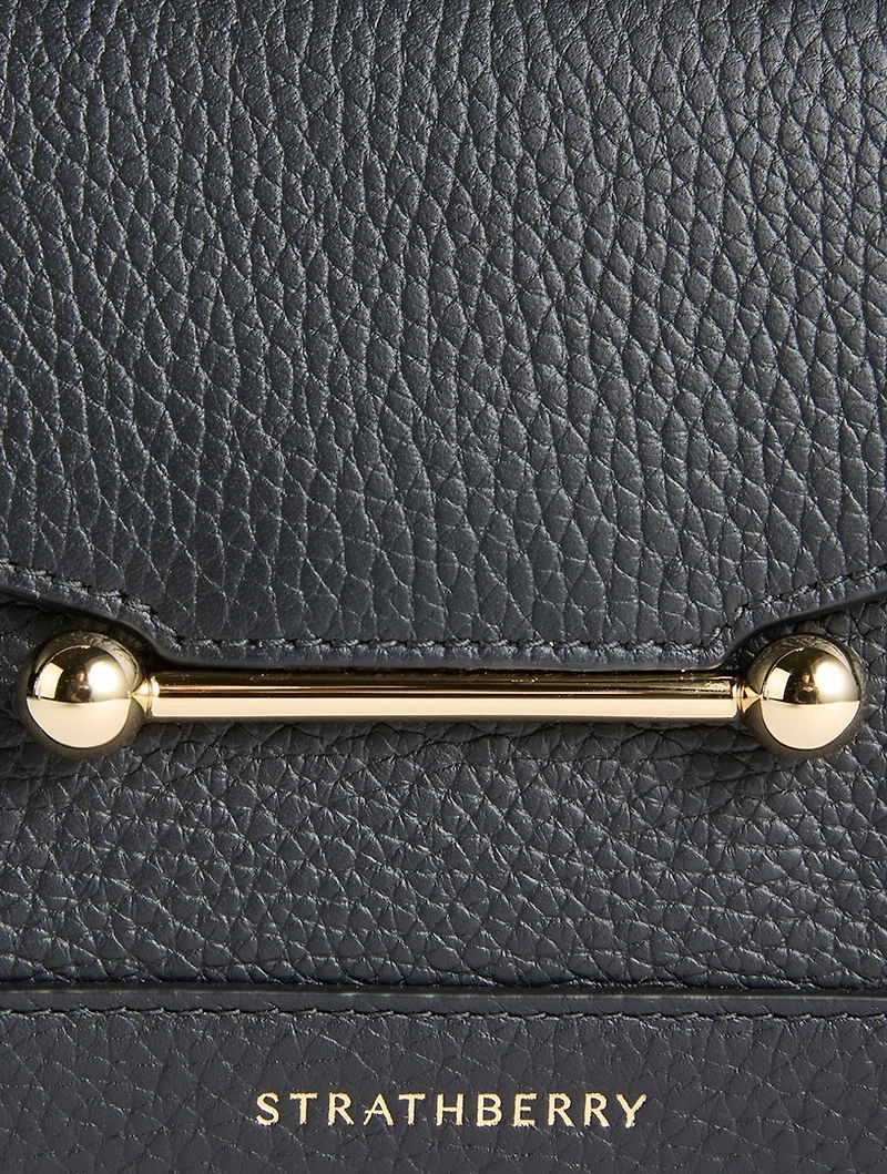 Nano Mosaic Leather Top Handle Bag