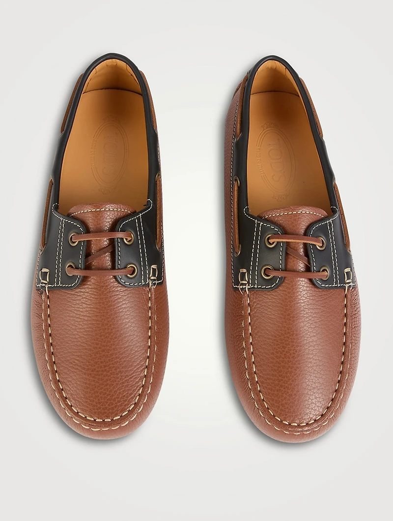 Boat Gommino Bubble Leather Loafers