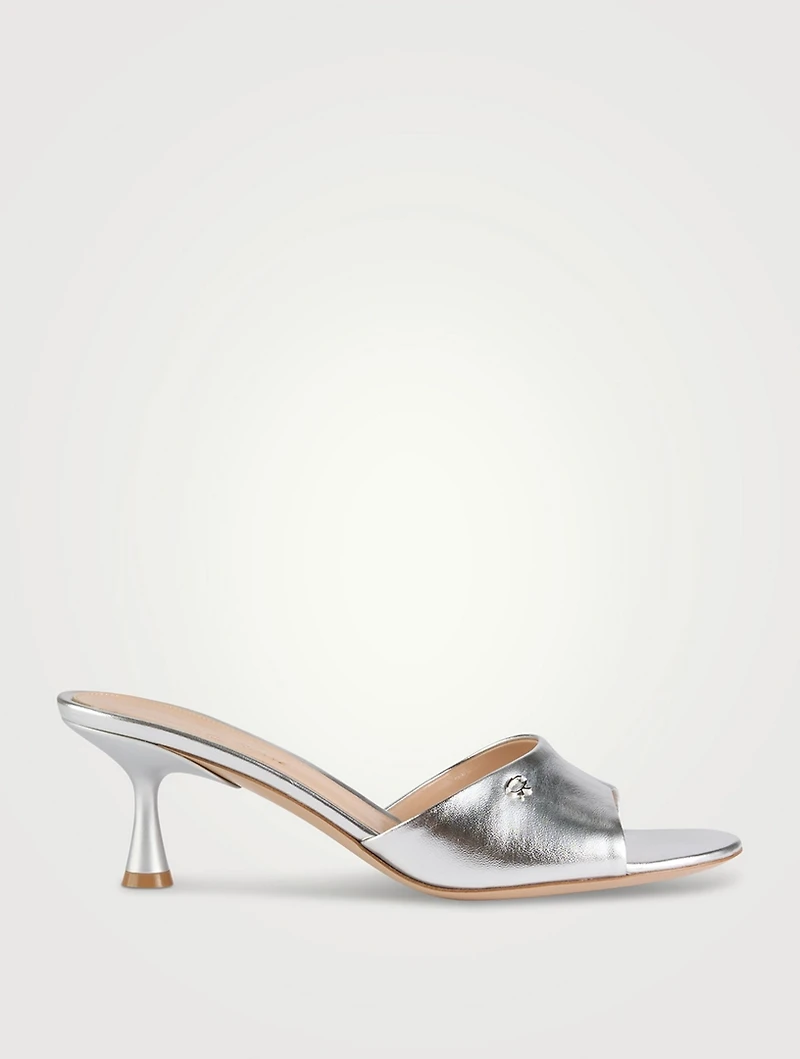 Ascent Metallic Leather Mules