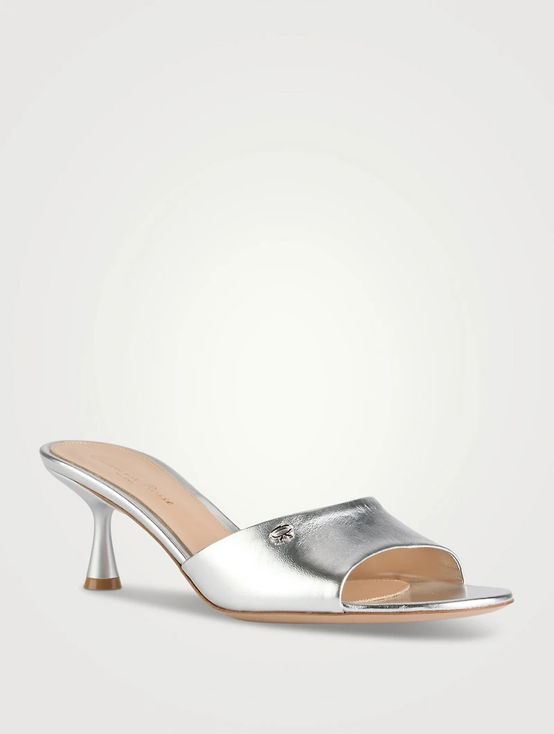 Ascent Metallic Leather Mules