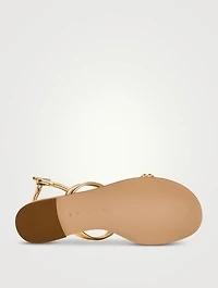 Capua Metallic Leather Gladiator Sandals