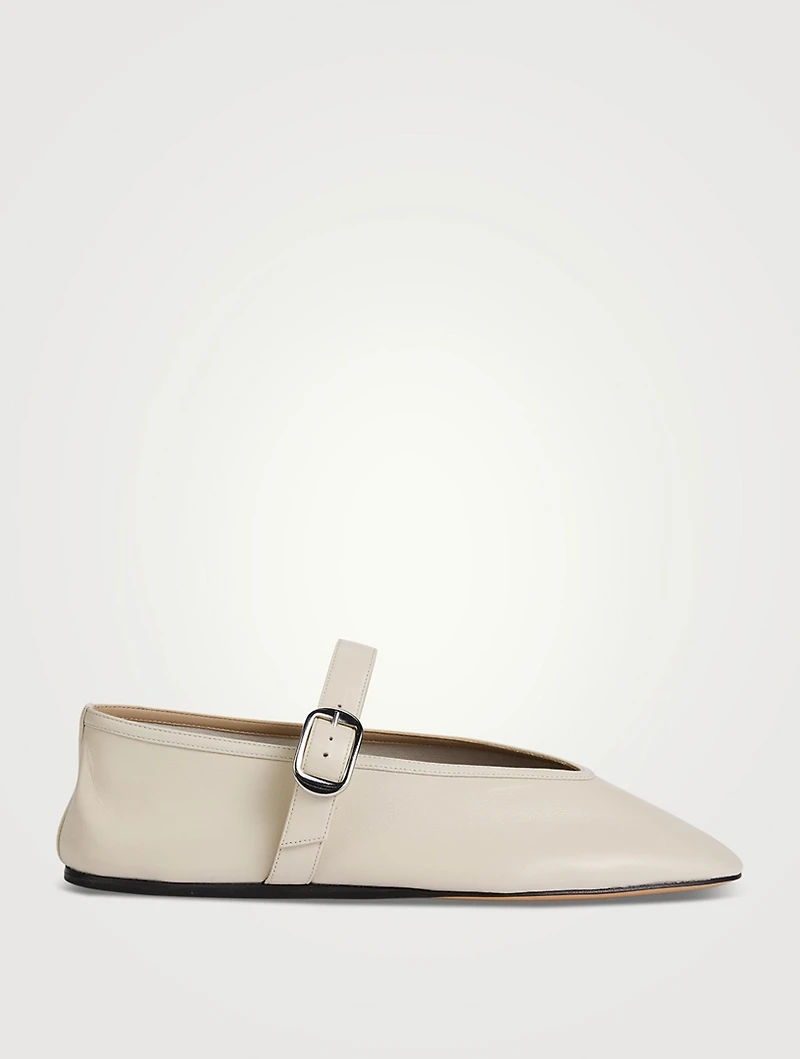 Stella Leather Mary Jane Ballet Flats