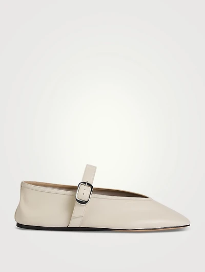 Stella Leather Mary Jane Ballet Flats
