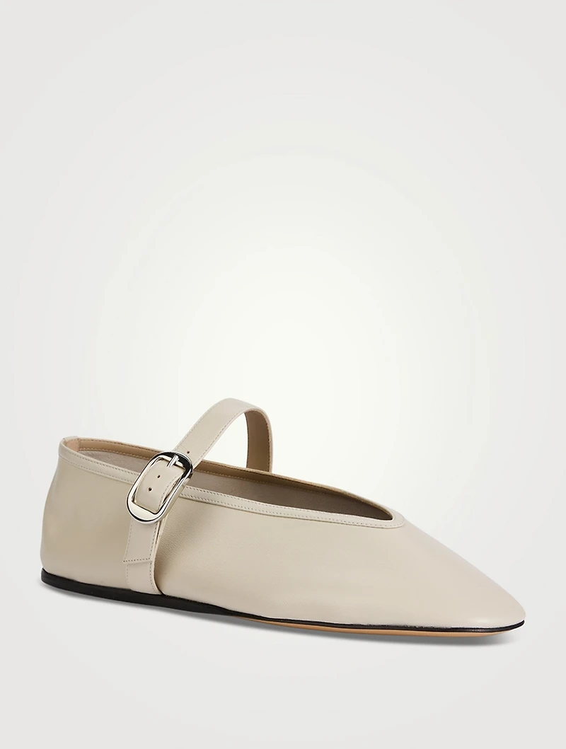 Stella Leather Mary Jane Ballet Flats