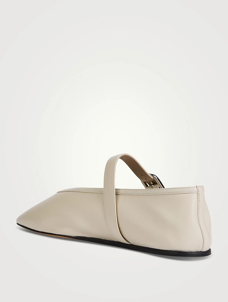 Stella Leather Mary Jane Ballet Flats