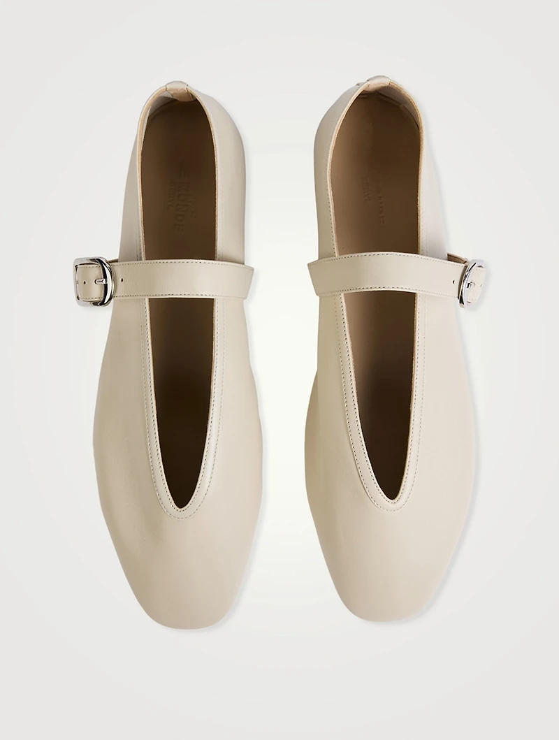Stella Leather Mary Jane Ballet Flats