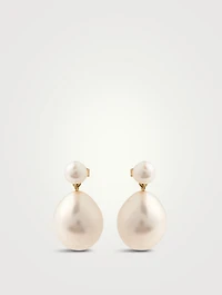 Sea Of Beauty 14K Gold Drop Earrings With Pearls