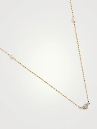 Sea Of Beauty Necklace With Heart Diamond And Pearls