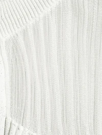 Fluted Mixed-Rib Glitter Cardigan