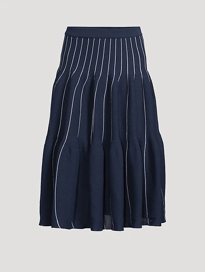 Cascades Ribbed Midi Skirt