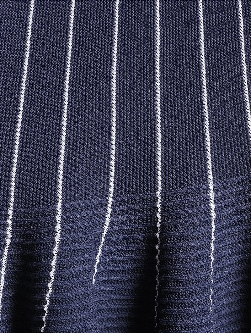 Cascades Ribbed Midi Skirt