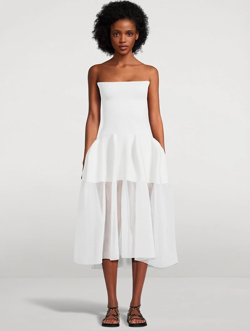 Pottery Glitter Strapless Dress