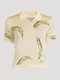 The Marino Banana Jacquard Polo Shirt