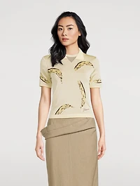 The Marino Banana Jacquard Polo Shirt