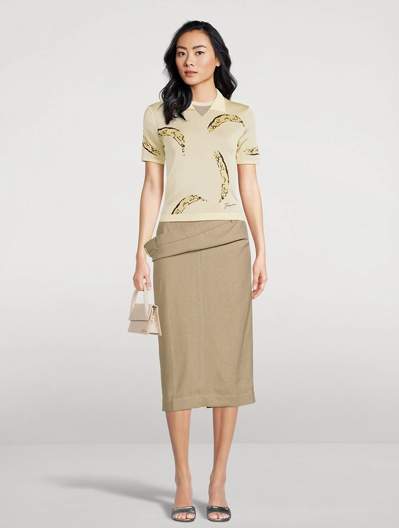 The Marino Banana Jacquard Polo Shirt