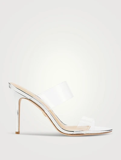 Asha Metallic Leather And PVC Mules