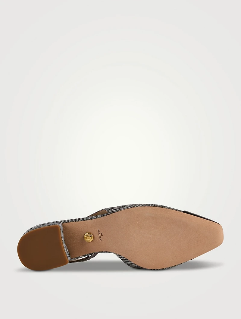 Cecile Lurex Cap-Toe Slingback Pumps